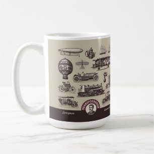 Coola Vintage Europa och Amerika Transport Kaffemugg