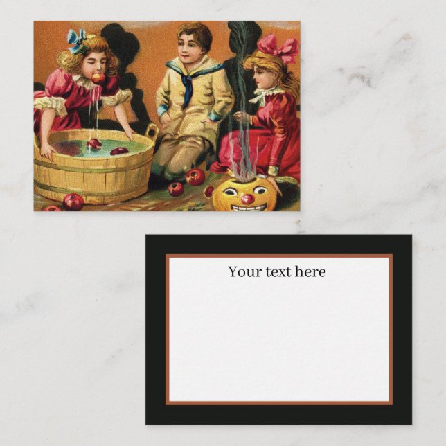 coola vintage Halloween fest Anteckningskort (Fram/baksida)