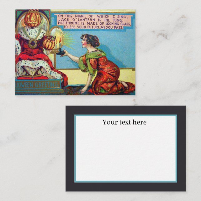 coola vintage Halloween pumphuvud Anteckningskort (Fram/baksida)