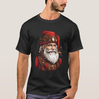 Coola Vintage jul Steampunk Jultomten Ansikte T Shirt