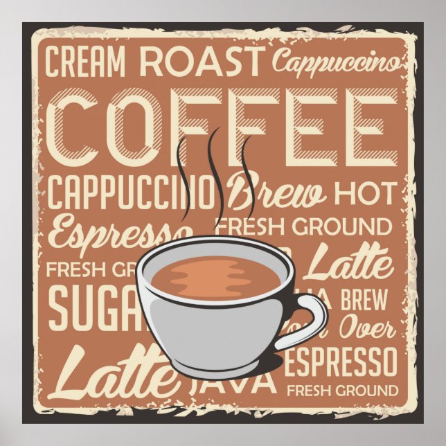 coola vintage kaffe poster (Framsidan)