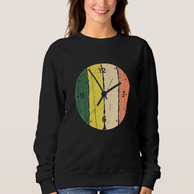 Coola Vintage Kitchen Retro Clock T Shirt (Framsida)