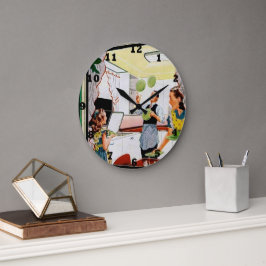 Coola vintage-kök stor klocka