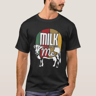 Coola Vintage Mjölk Artwork Retro Cow Farm Breakfa T Shirt