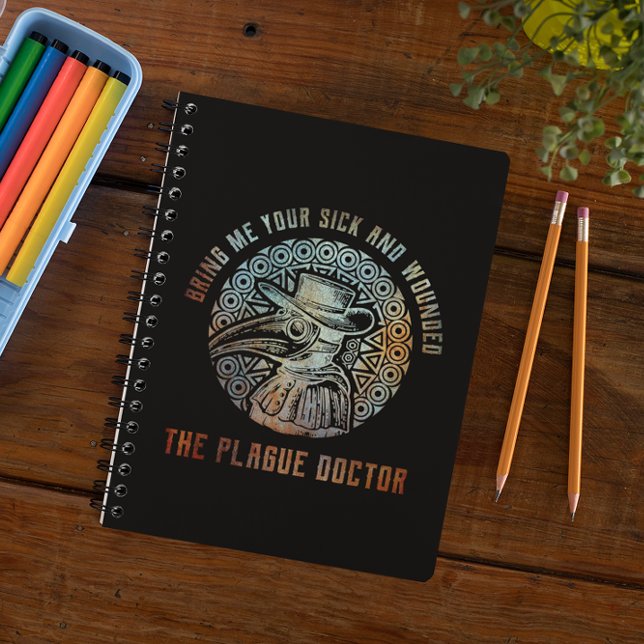 Coola Vintage Pesten Doktor   Anteckningsbok (Cool Vintage Plague Doctor Notebook)