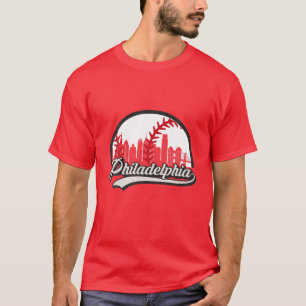 Coola Vintage Philly Baseball Älskare Baseball Flä T Shirt