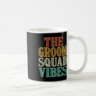 Coola Vintage Retro Groom Squad Vibes Bachelor Kaffemugg