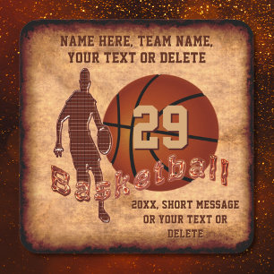 Coola Vintage Se Personlig Basketball Stickers Fyrkantigt Klistermärke