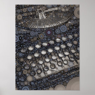 Coola Vintage Typewriter Modern Design Popup Art Poster