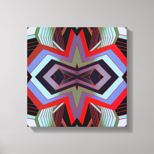 Coola Vintage-vibbar Geometrisk Canvastryck (Framsida)