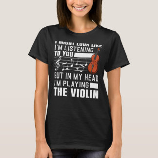 Coola Violin För manar Women Violinist Player Viol T Shirt