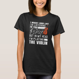Coola Violin För manar Women Violinist Player Viol T Shirt