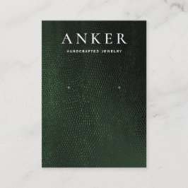 Coola Visning för Mörk grönt läderavläsning Visitkort