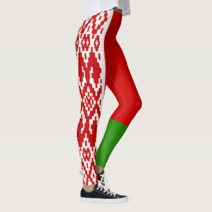 Coola Vitryssland Flagga Mode Leggings