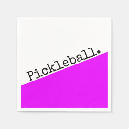 Coola Vivid Rosa Diagonal Wedge Pickleball Text Pappersservett