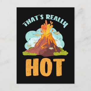 Coola Volcano Älskare Funny Geology Boys Girls Vykort