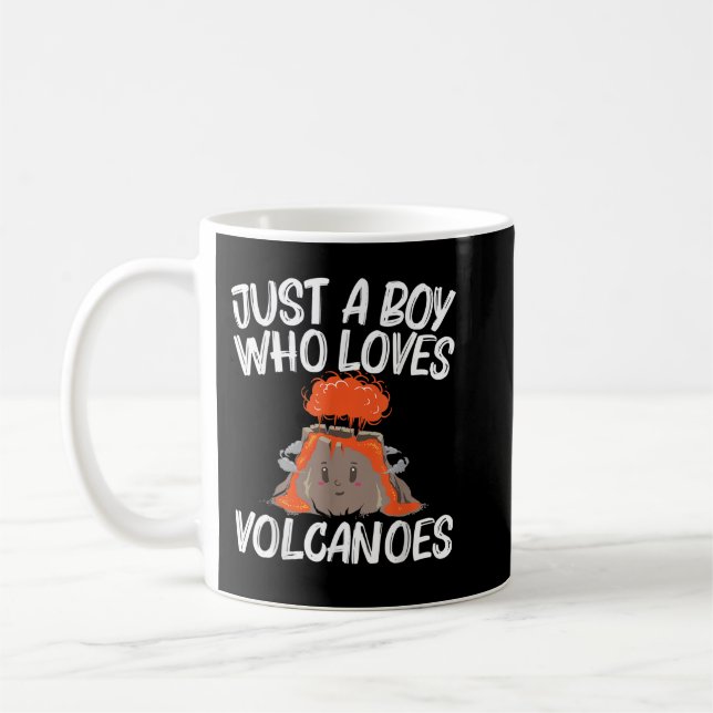 Coola Volcano Gift for Boys Kids Lava Magma Erupti Kaffemugg (Vänster)