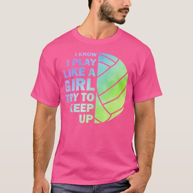 Coola Volleyball för kvinnor flickor Volleyball T Shirt (Framsida)