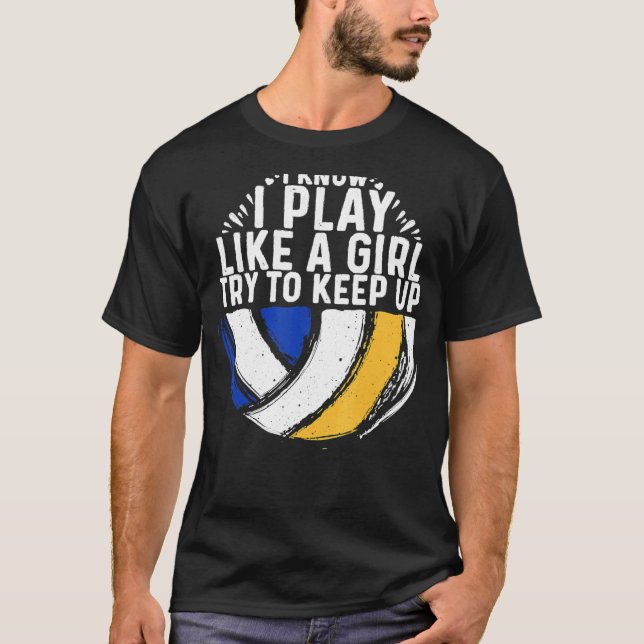 Coola Volleyball för kvinnor flickor Volleyball T T Shirt (Framsida)