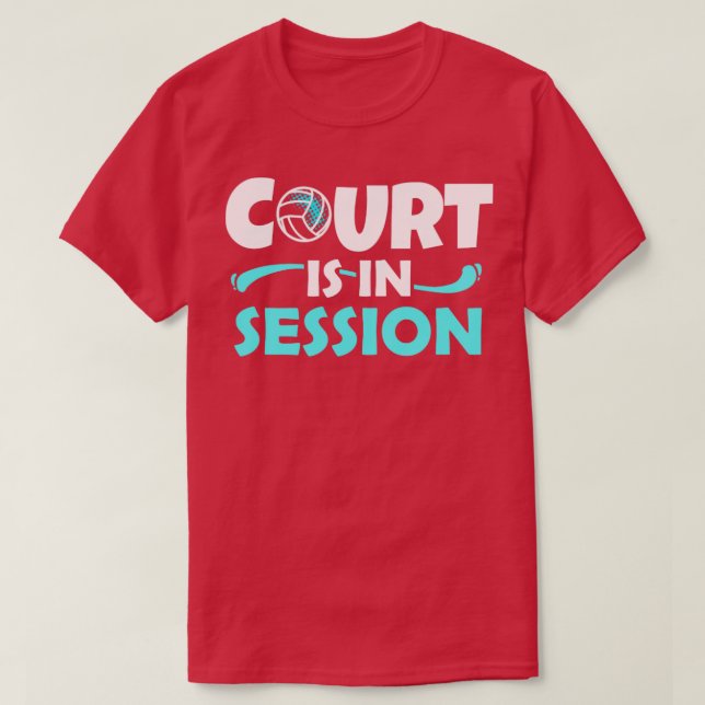 Coola Volleyball Gift Print Court i sessioner Voll T Shirt (Design framsida)