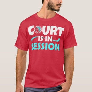 Coola Volleyball Gift Print Court i sessioner Voll T Shirt