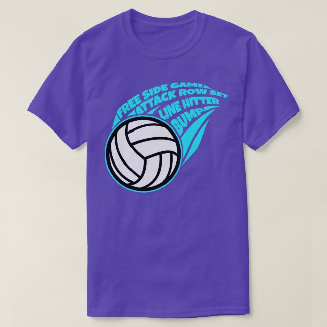 Coola Volleyball Gift Skriv ut volleyball Team Skr T Shirt (Design framsida)