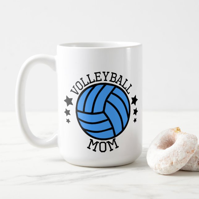 Coola Volleyball Mamma textkonst  Kaffemugg (Med munk)