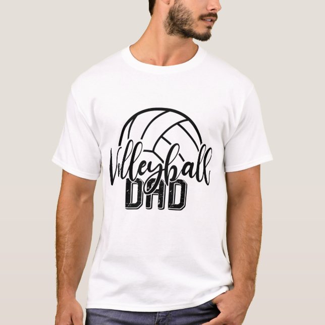 Coola volleyball Pappa ord art T Shirt (Framsida)