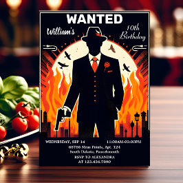 Coola Vuxen barn 90-åringar Retro Mafia 10:e födel Inbjudningar