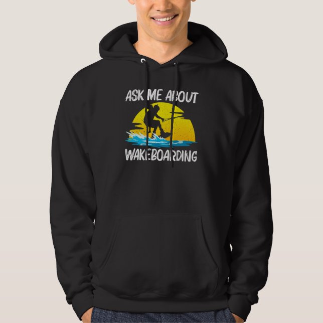 Coola Wakeboarding För Män Kvinnor Wakeboard Wakeb Hoodie (Framsida)