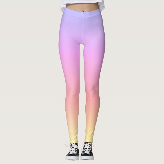 Coola Warm Blue abstrakt geometric mönster Leggings (Framsida)