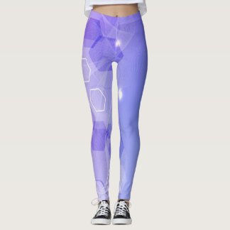 Coola Warm Blue abstrakt geometric mönster Leggings