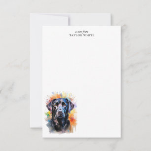 Coola Watercolor Black Labrador Retriever Tack Anteckningskort