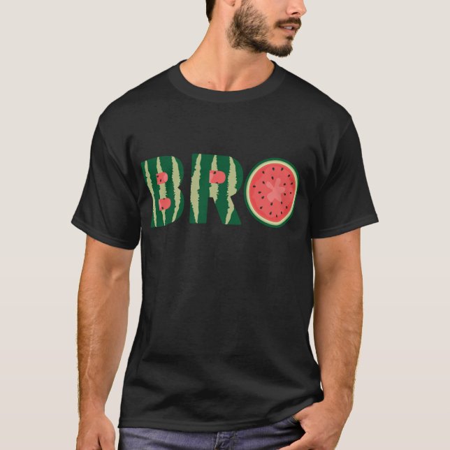 Coola Watermelon Bro Funny Retro Vacation Sommar f T Shirt (Framsida)