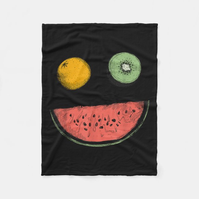 Coola Watermelon Lemon Kiwi Veggie Plant Diet Worl Fleecefilt (Framsidan)