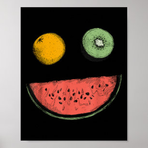 Coola Watermelon Lemon Kiwi Veggie Plant Diet Worl Poster