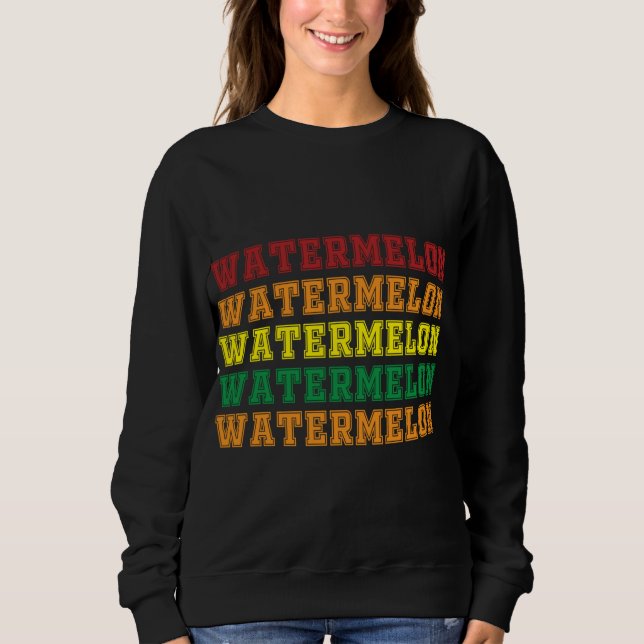 Coola Watermelon Lettering Design Sommarmelon T Shirt (Framsida)