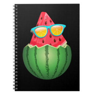 Coola Watermelon med solglasögon Sommar Anteckningsbok