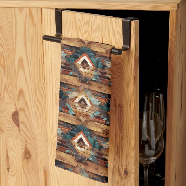 Coola Western faux-trägel, mönster Kökshandduk (Thirds Fold)