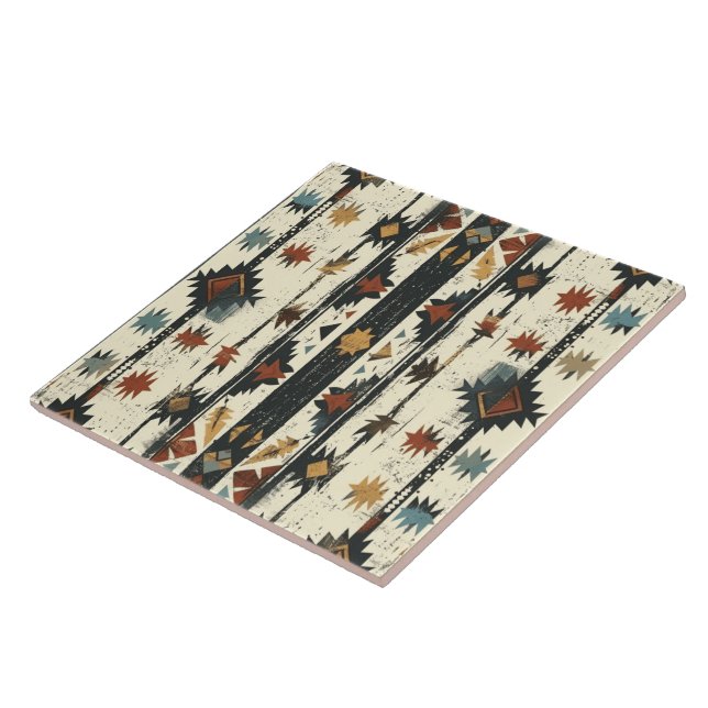 Coola Westerna Indiska mönster Kakelplatta (Sidan)