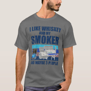 Coola Whiskey Art För manar kvinnor Kött Rökning B T Shirt