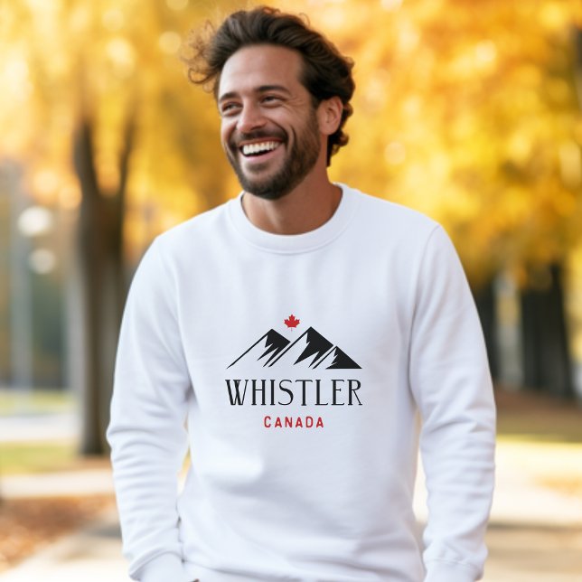 Coola Whistler Canada Mountains Maple Löv Lång Ärmad Tröja (Skapare uppladdad)