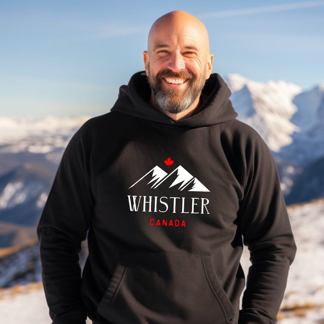 Coola Whistler Canada Mountains Maple Löv Mörk Hoodie (Skapare uppladdad)
