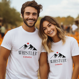 Coola Whistler Canada Mountains Maple Löv T Shirt