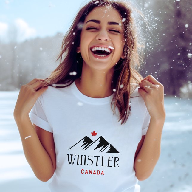 Coola Whistler Canada Mountains Maple Löv T Shirt (Skapare uppladdad)