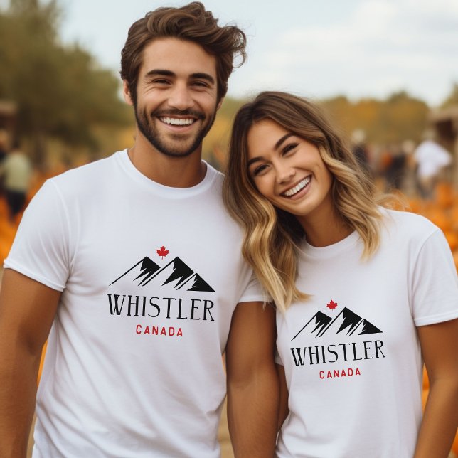 Coola Whistler Canada Mountains Maple Löv T Shirt (Skapare uppladdad)