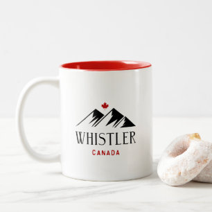 Coola Whistler Canada Mountains Maple Löv Två-Tonad Mugg