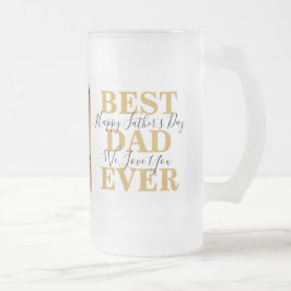 Coola White Guld Best Pappa One Fars dag Photo Frostat Ölglas
