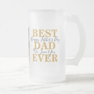 Coola White Guld Best Pappa One Fars dag Photo Frostat Ölglas