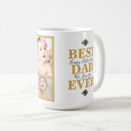 Coola White Guld Best Pappa One Fars dag Photo Kaffemugg